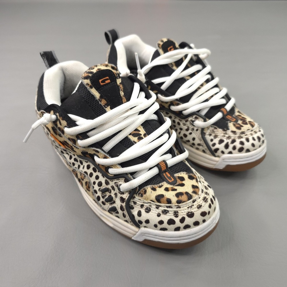 Globe CT-IV Shoes Mens 9.5 Leopard Animal Print Nitrocel Skate Sneakers Fat